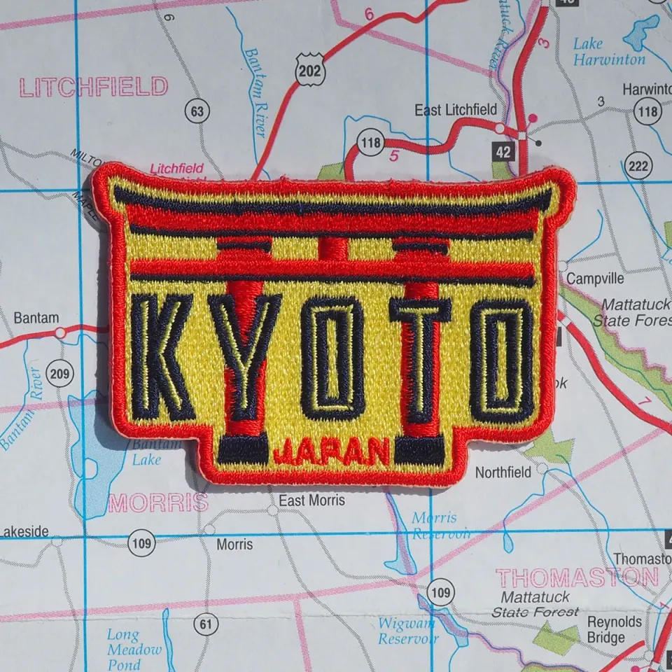 Vagabond Heart Kyoto Japan strygemærke 70 mm broderet