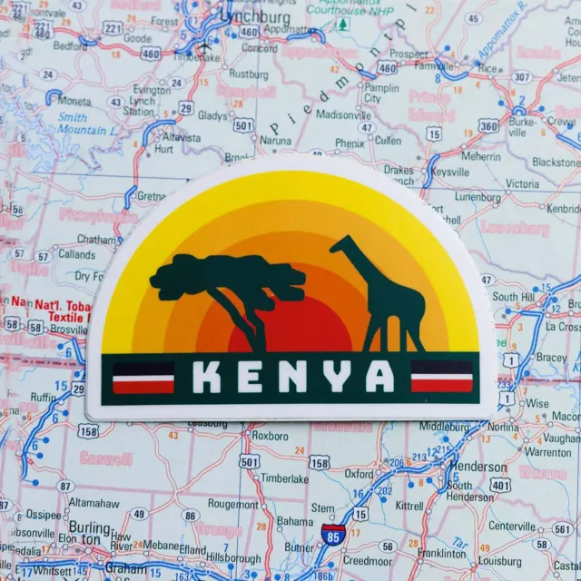 Vagabond Heart Kenya klistermærke 51x76 mm vejrbestandig