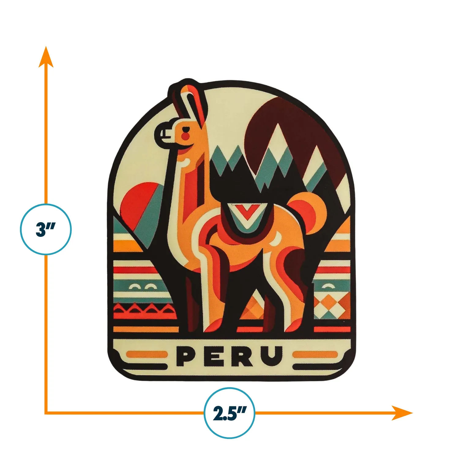 Vagabond Heart Peru klistermærke 1 stk mat