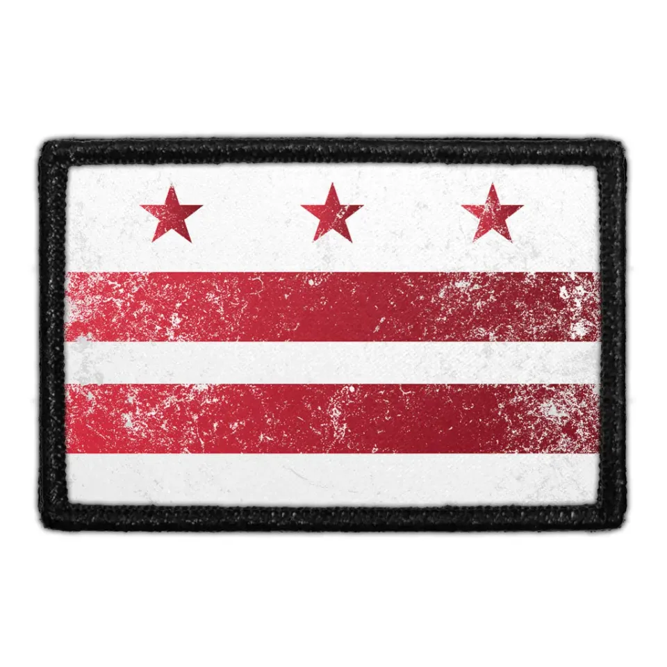 Pull Patch Washington D.C. City Flag patch farve distressed