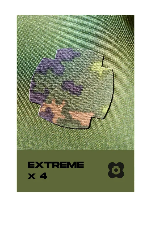 FabPatch Extreme Camo lapper 4-pak vandafvisende