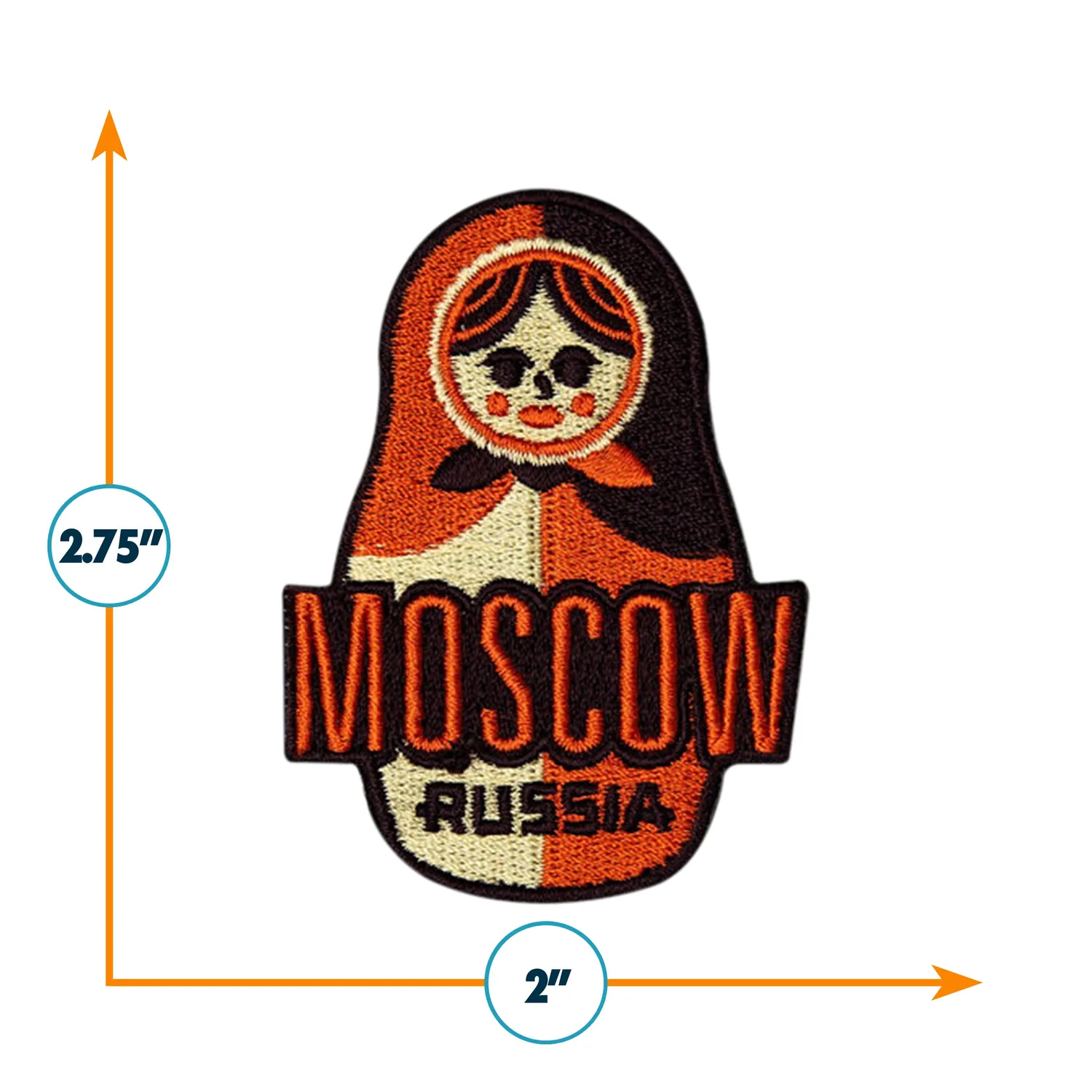 Vagabond Heart Moscow Russia strygemærke matryoshka