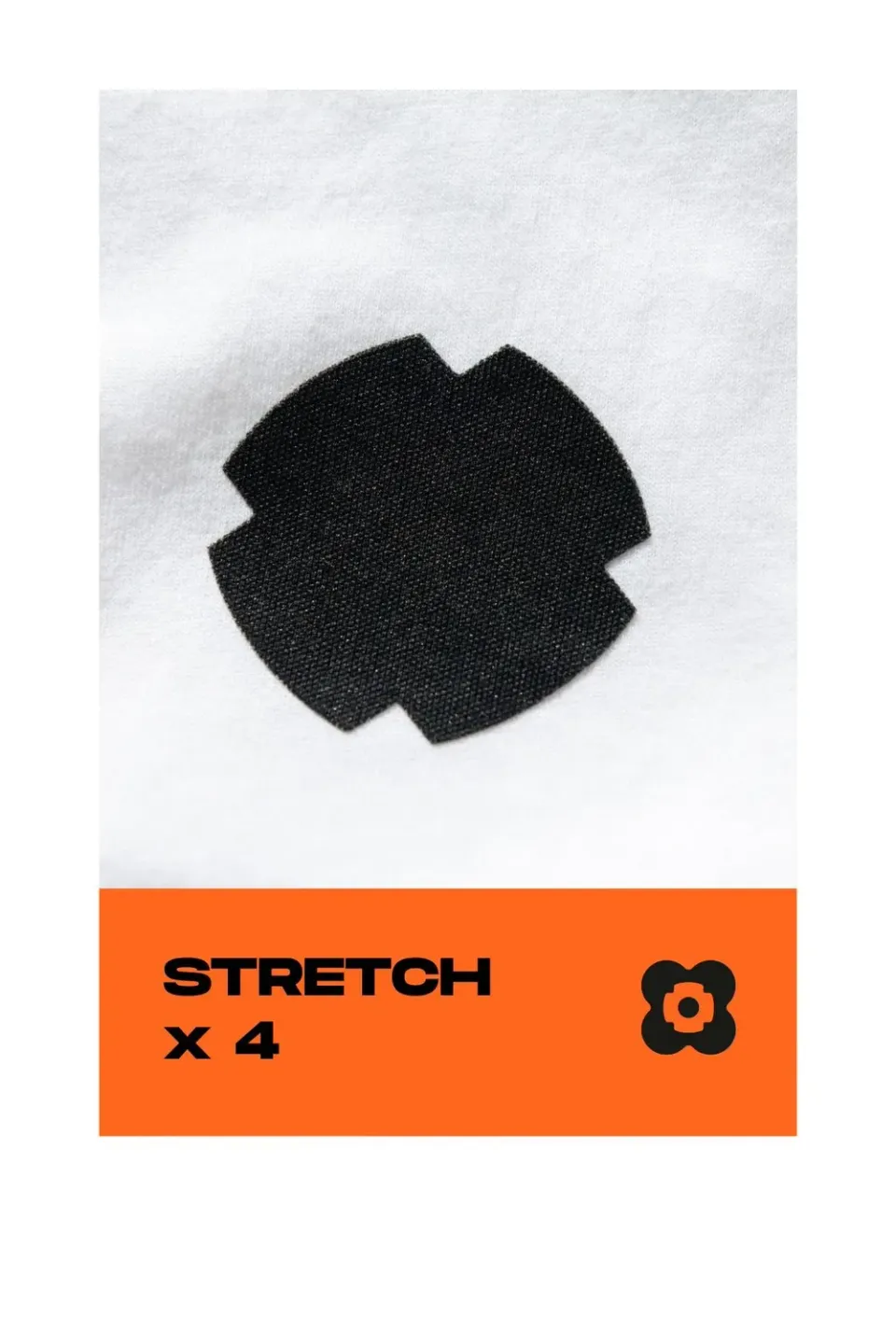 FabPatch STRETCH lapper sort 4 stk stretch