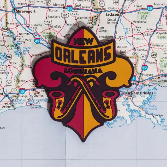 Vagabond Heart New Orleans køleskabsmagnet PVC
