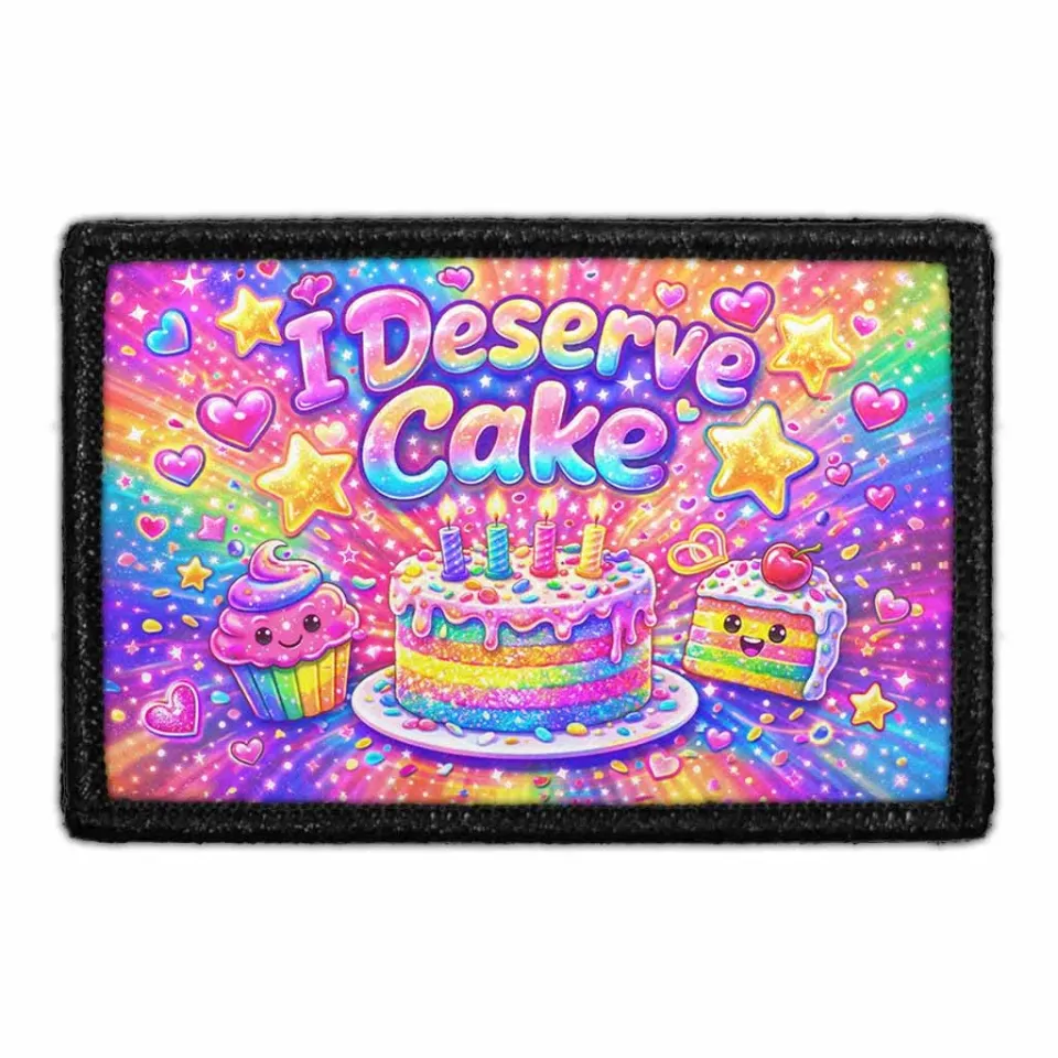 Pull Patch I Deserve Cake patch velcro fødselsdag