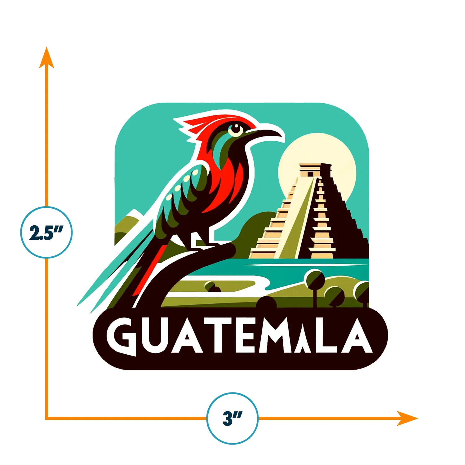 Vagabond Heart Guatemala sticker klistermærke vejrbestandig