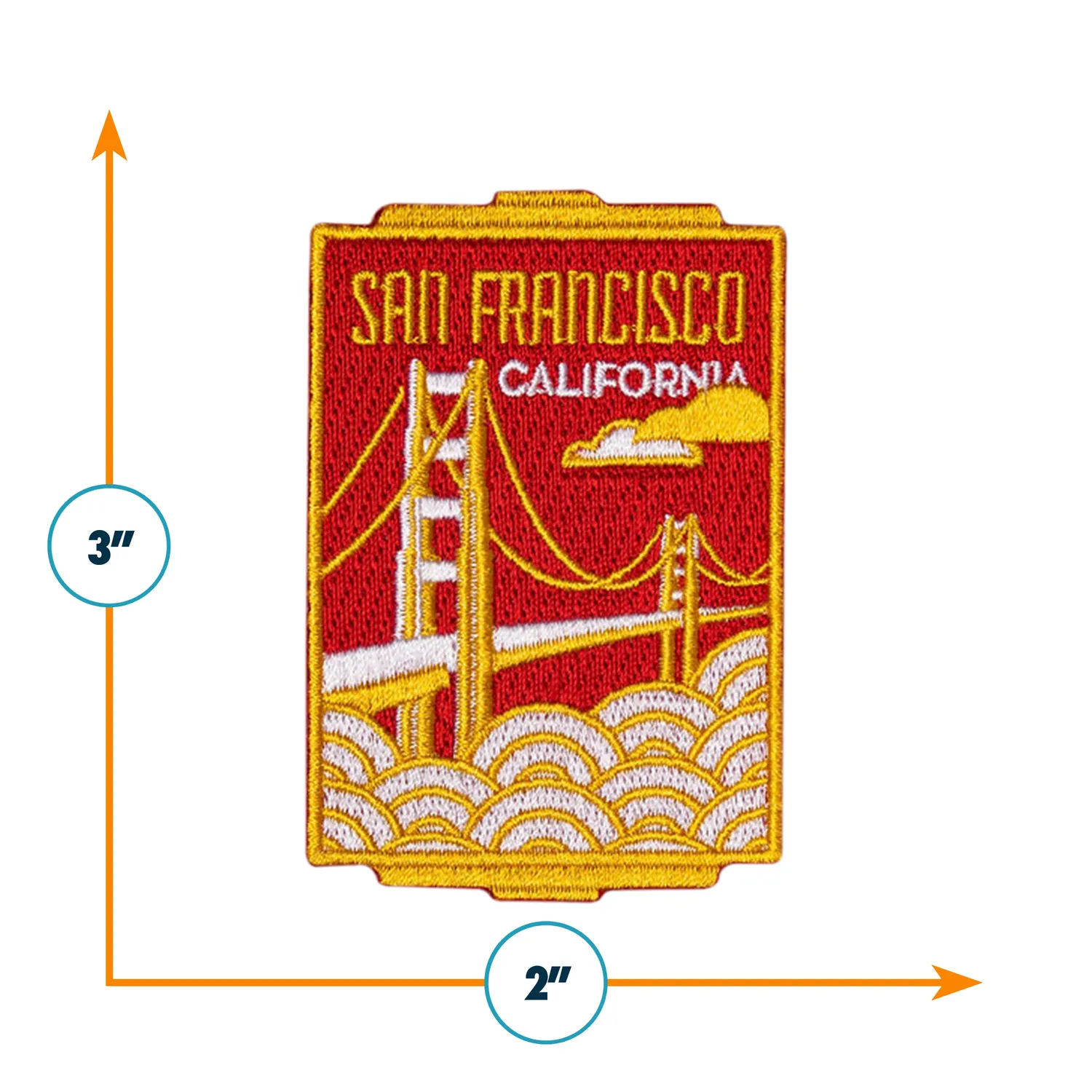 Vagabond Heart San Francisco California patch broderet 76x51 mm
