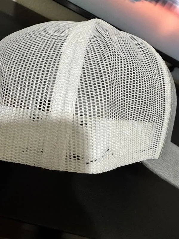 Pull Patch Trucker Curved Bill Snapback kasket heather sort mesh