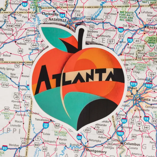 Vagabond Heart Atlanta sticker klistermærke vinyl