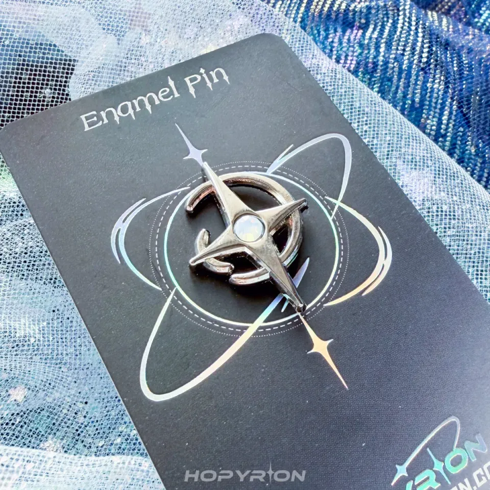 Hopyrion Silver Lining emaljepin 2 cm nikkel