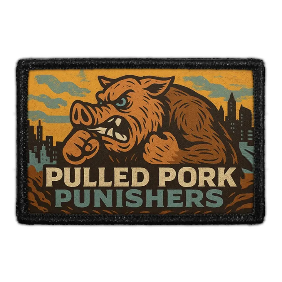 Pull Patch Pulled Pork Punishers patch 7,6x5 cm velcro