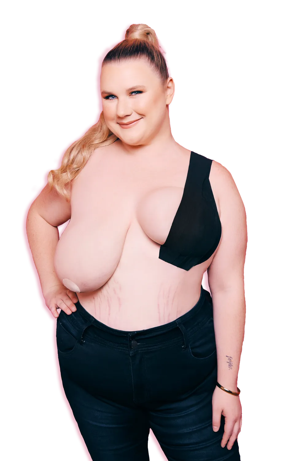 Booby Tape Black brysttape sort løft uden bh
