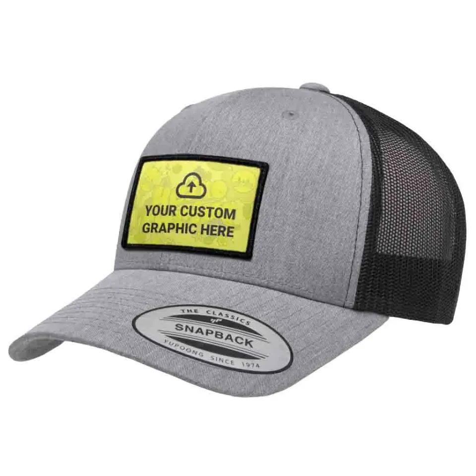 Pull Patch Custom Graphic trucker kasket grå sort bundle