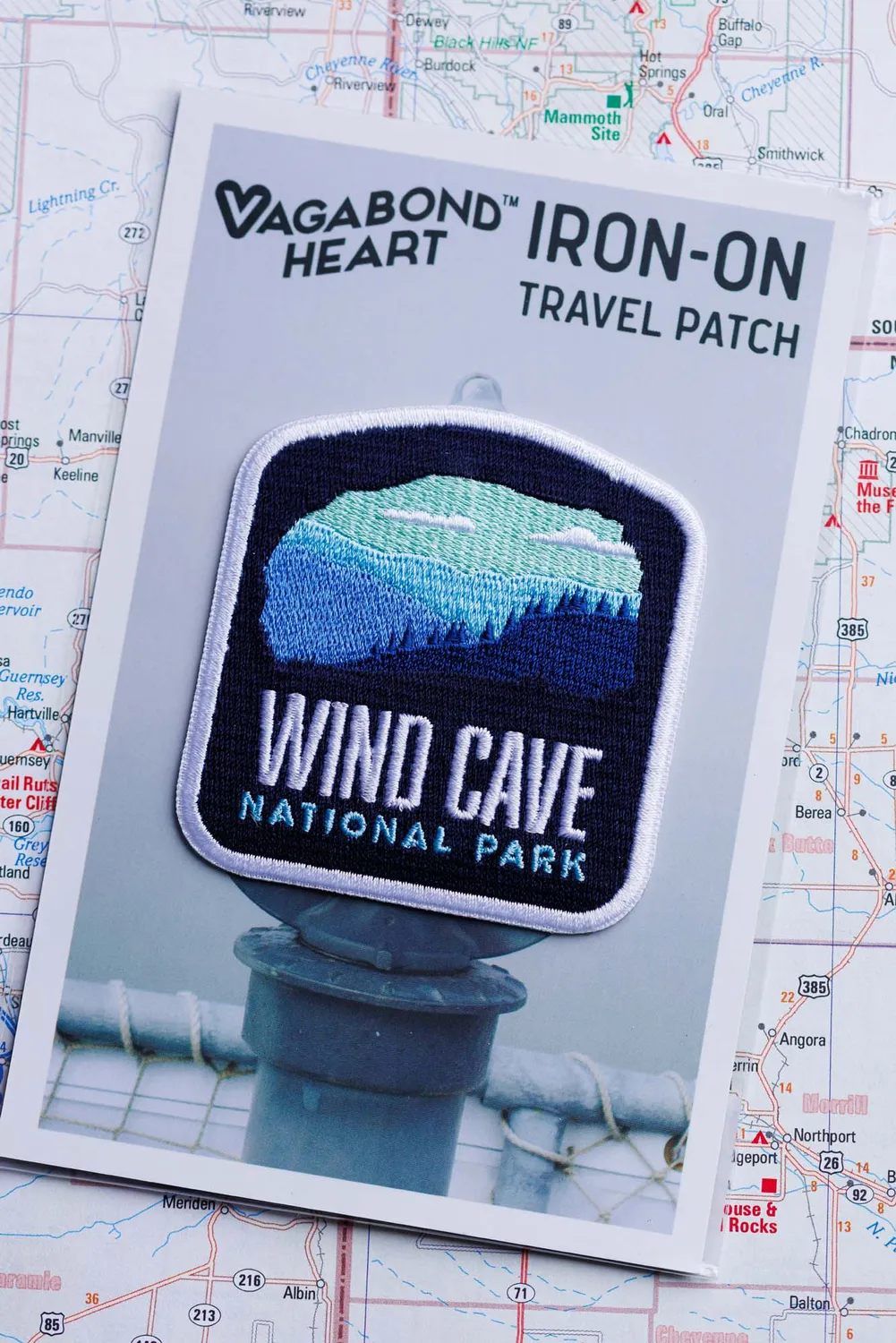 Vagabond Heart Wind Cave National Park patch 70x70 mm