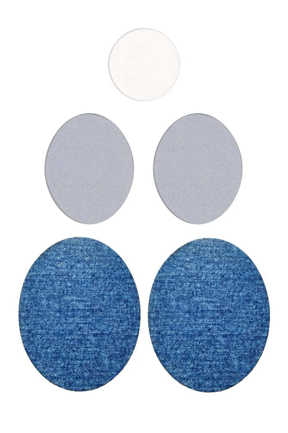 FabPatch Arki tekstillapper denim/grå/hvid 5-pak