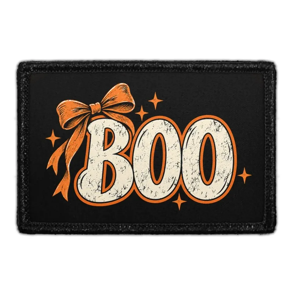 Pull Patch Boo Bow patch med velcro – halloween