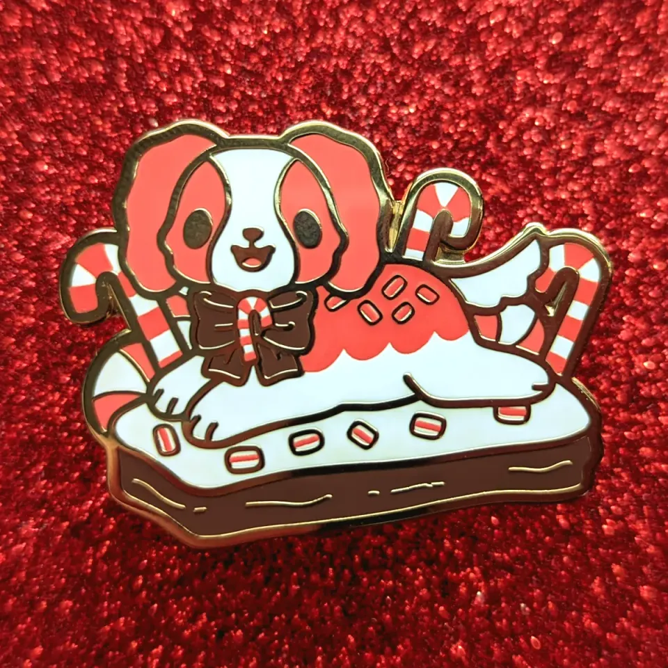 Appleminte Puppermint Bark pin emaljepin sort