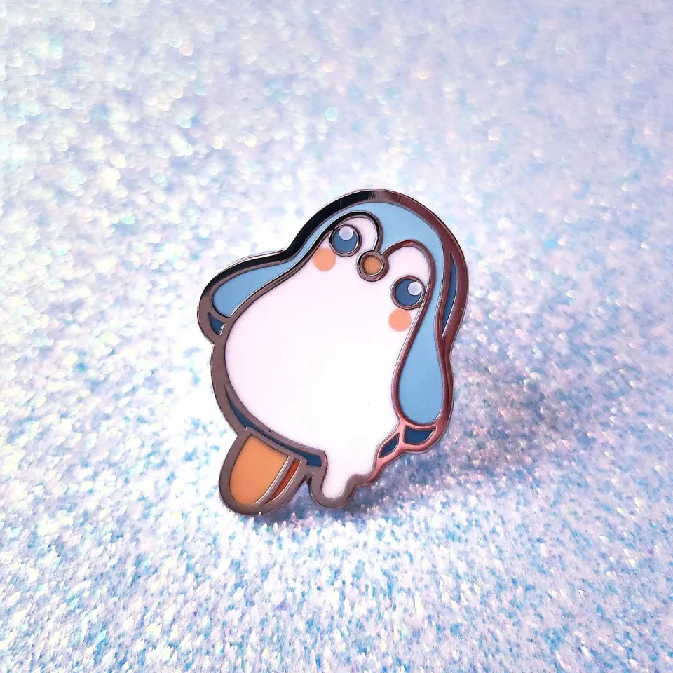 Appleminte Penguin Popsicle minipin guld 25 mm