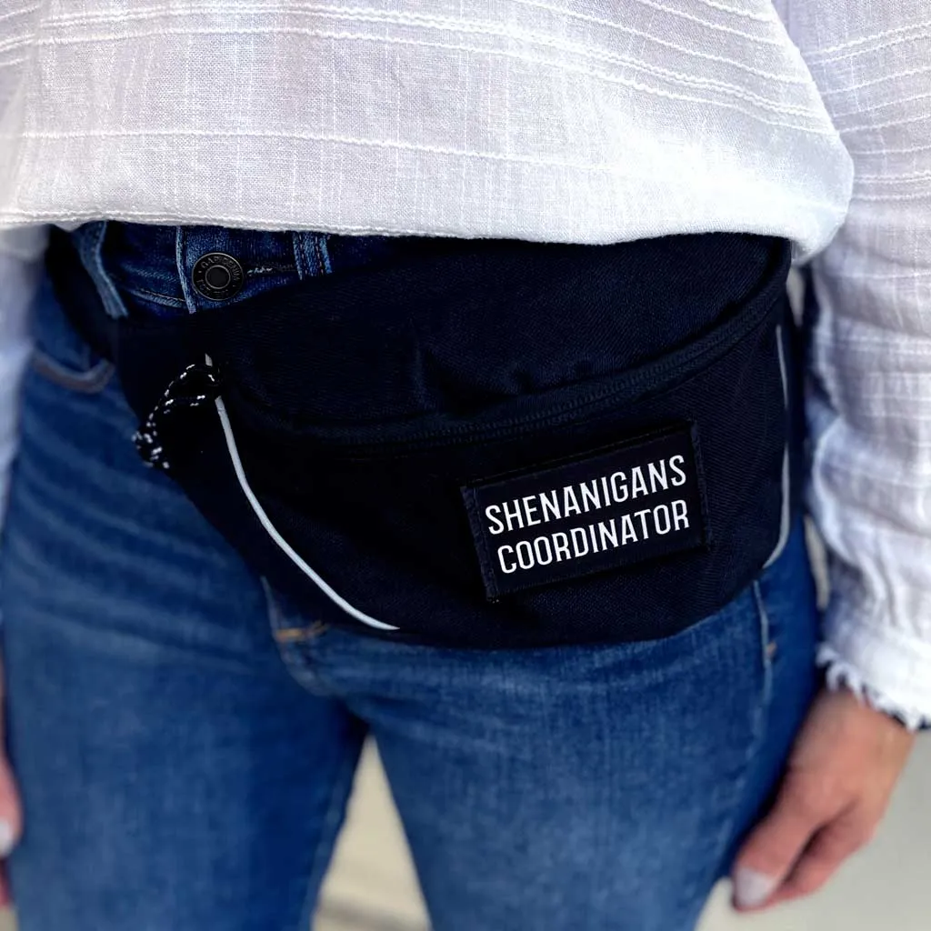Pull Patch Fanny Pack mavebælte velcro sort crossbody