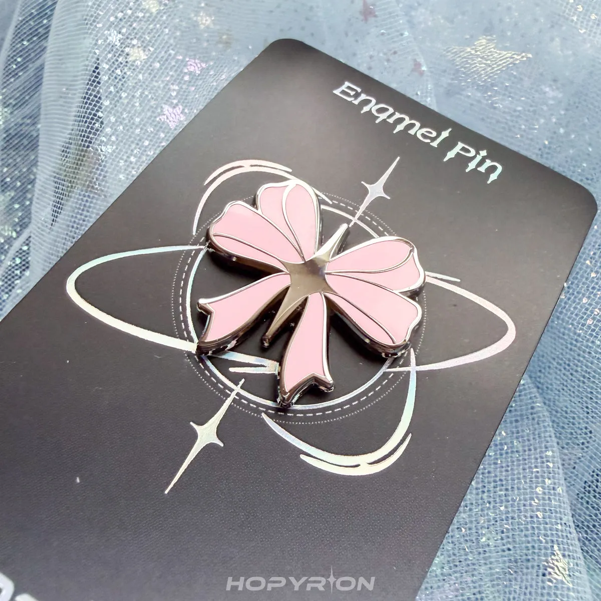 Hopyrion Star Ribbon enamel pin 3 cm rød