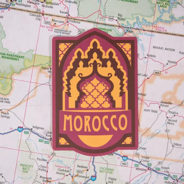 Vagabond Heart Morocco klistermærke 76x51 mm vejrbestandig