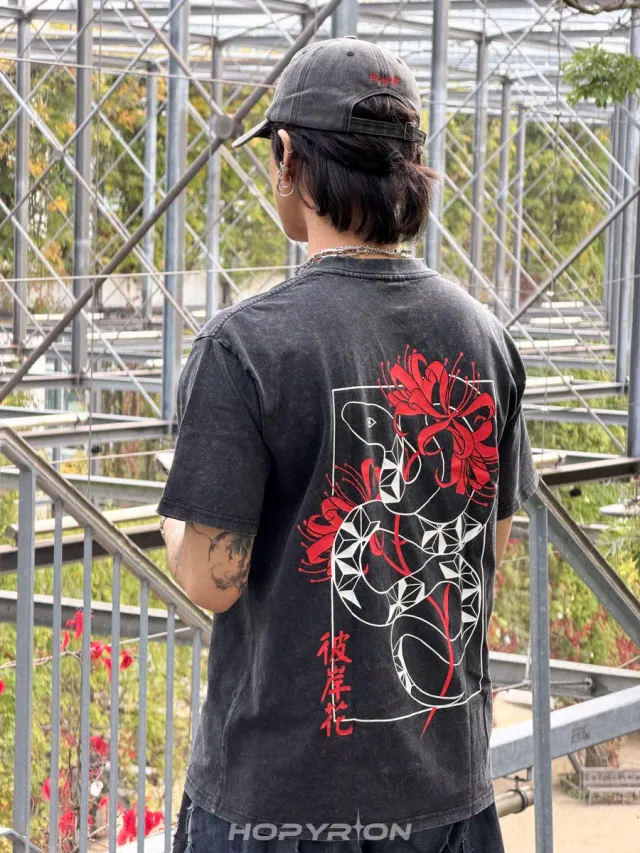 Hopyrion Serpent's Bloom t-shirt oversize bomuld