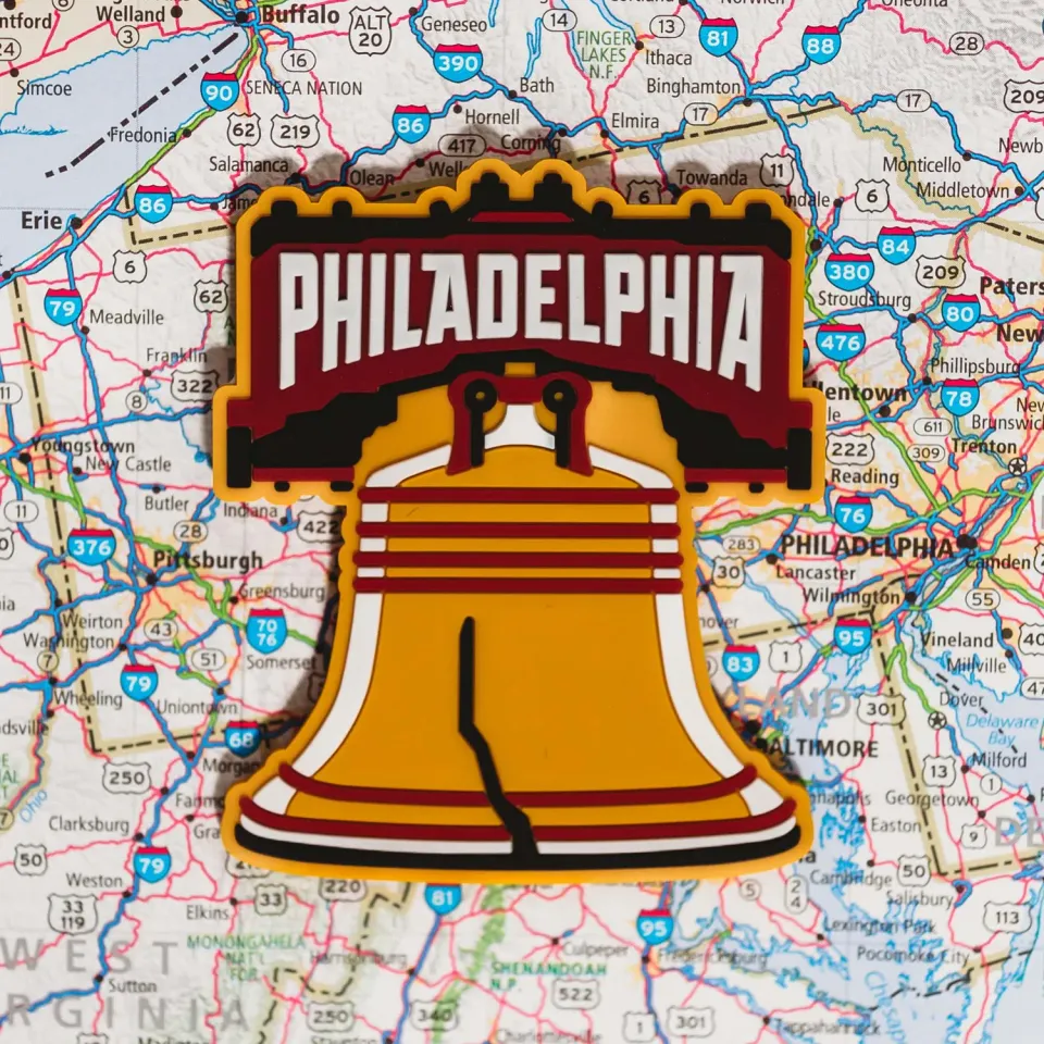 Vagabond Heart Philadelphia magnet PVC 76 mm