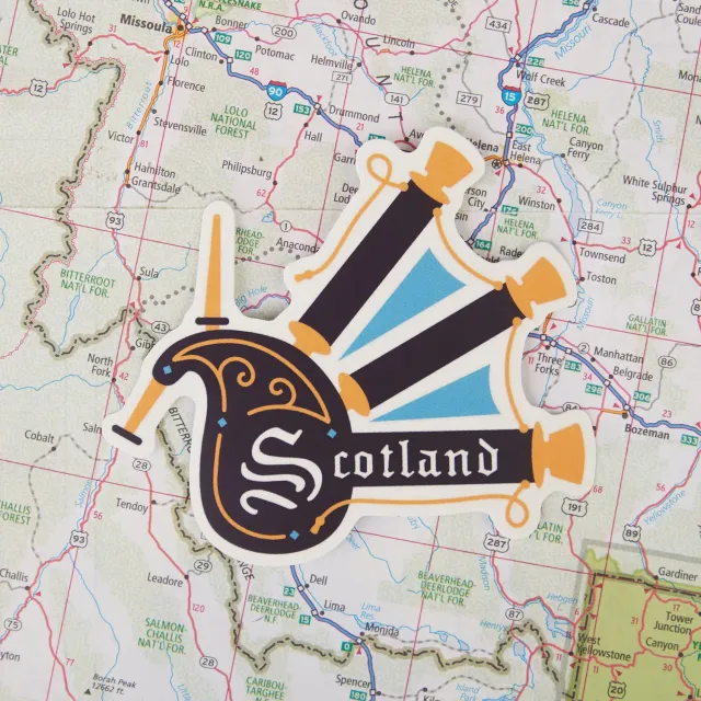 Vagabond Heart Scotland klistermærke 76x83 mm vejrbestandig