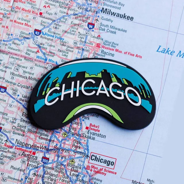 Vagabond Heart Chicago køleskabsmagnet Cloud Gate