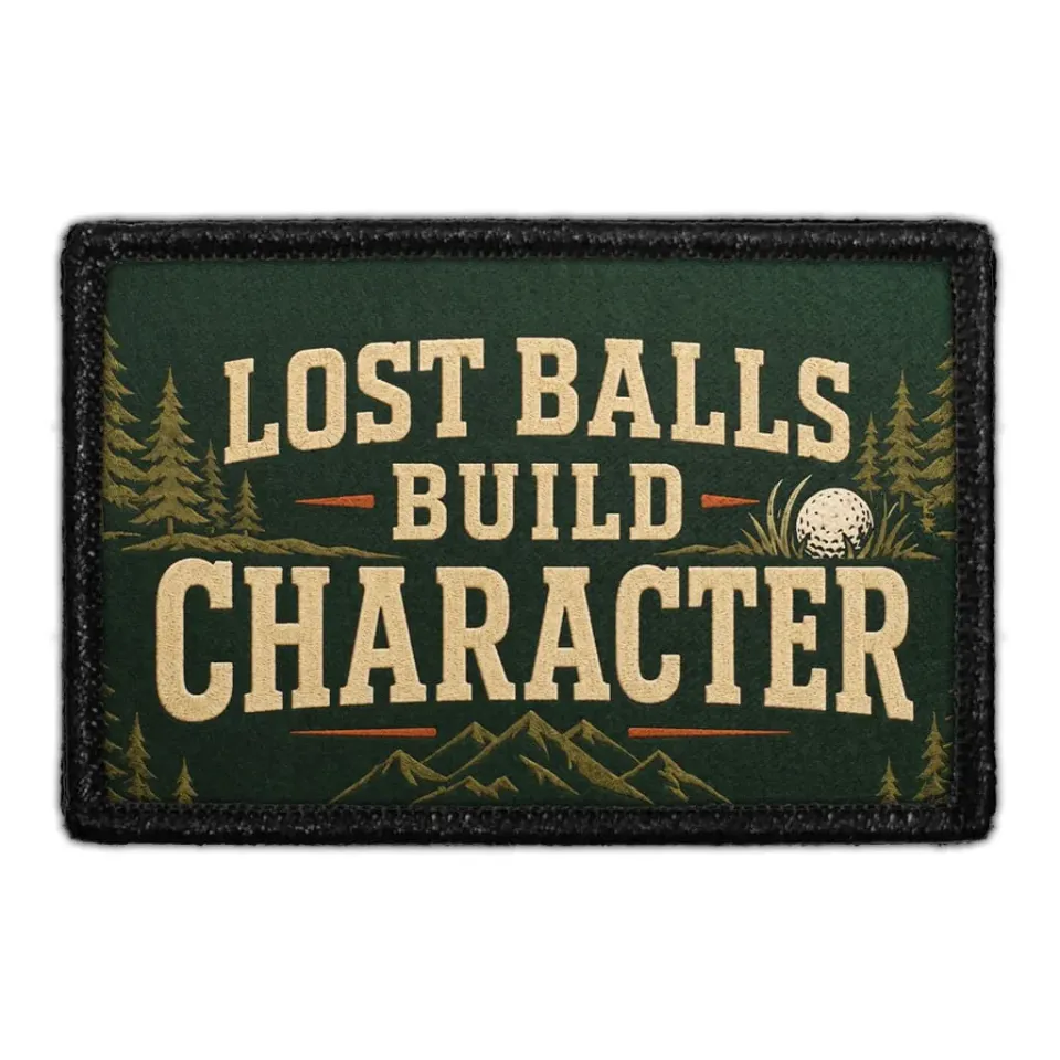 Pull Patch Lost Balls Build Character patch velcro – golf