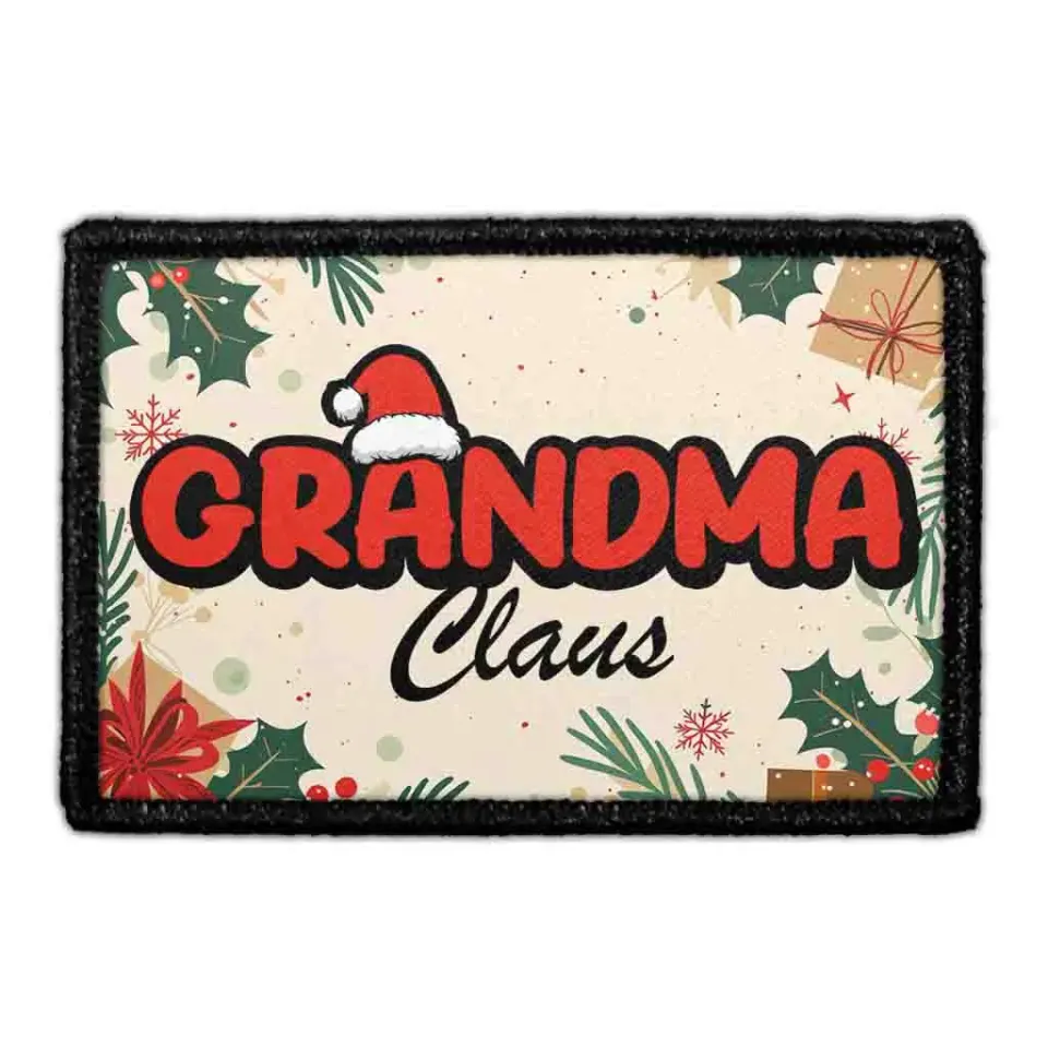 Pull Patch Grandma Claus patch med velcro jul
