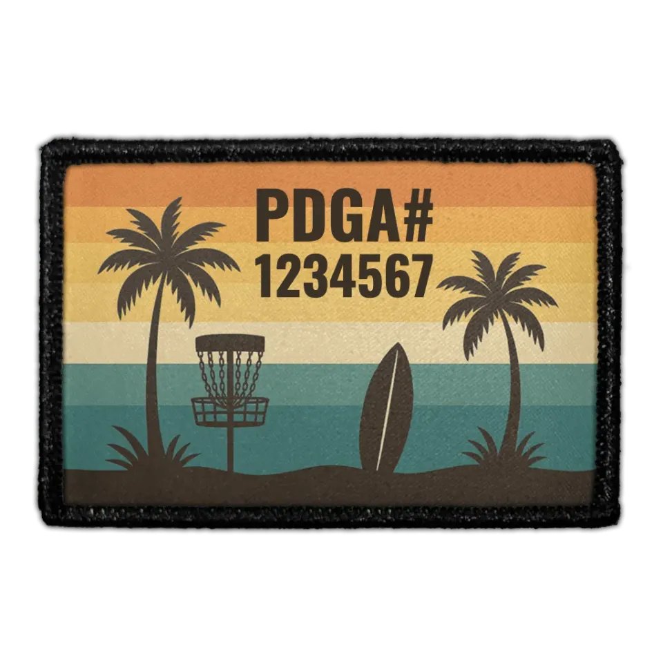 Pull Patch PDGA Number Beach patch med velcro