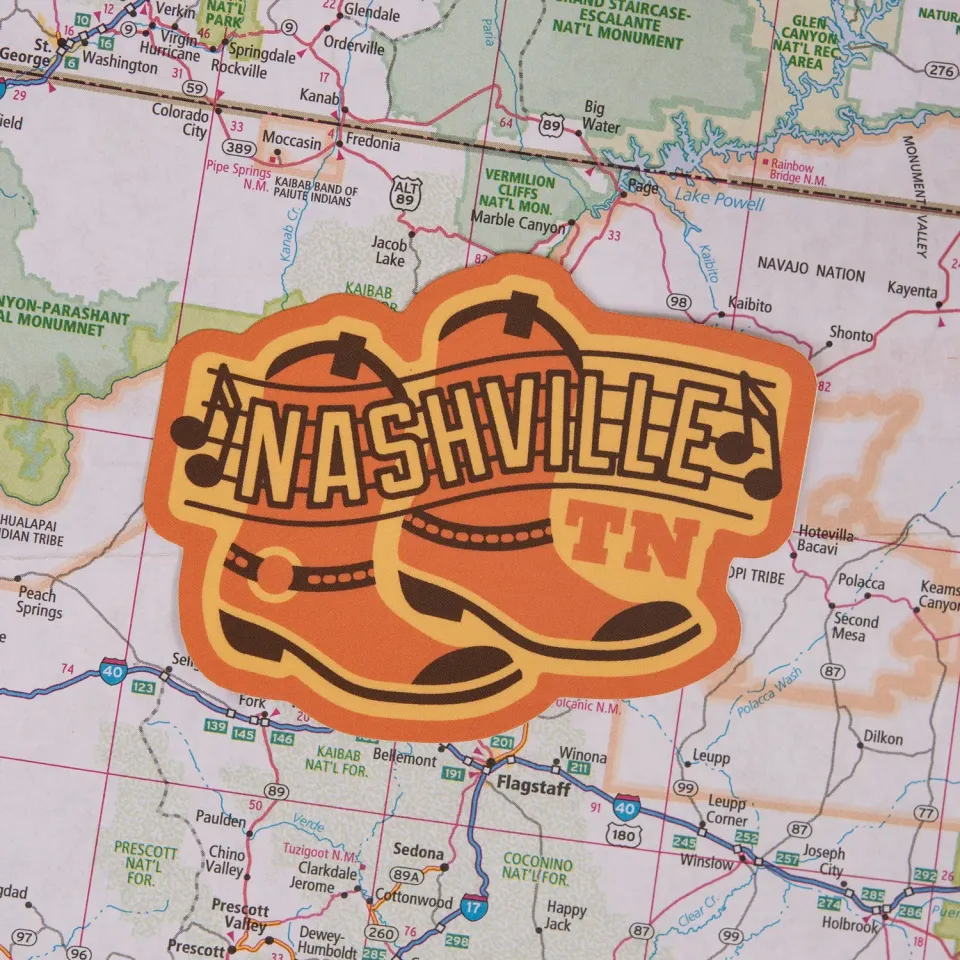 Vagabond Heart Nashville Tennessee klistermærke 76 mm