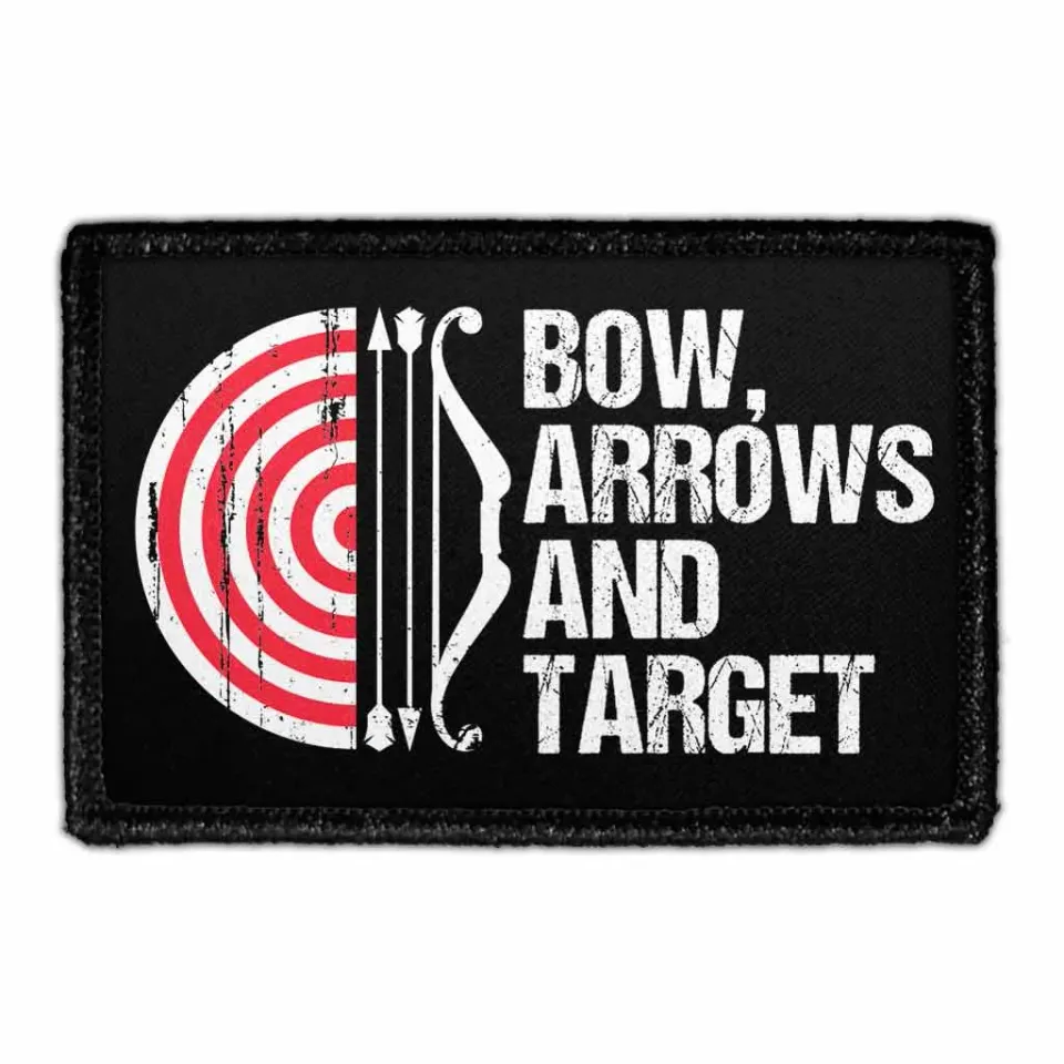 Pull Patch Bow Arrows And Target velcromærke 76x51 mm