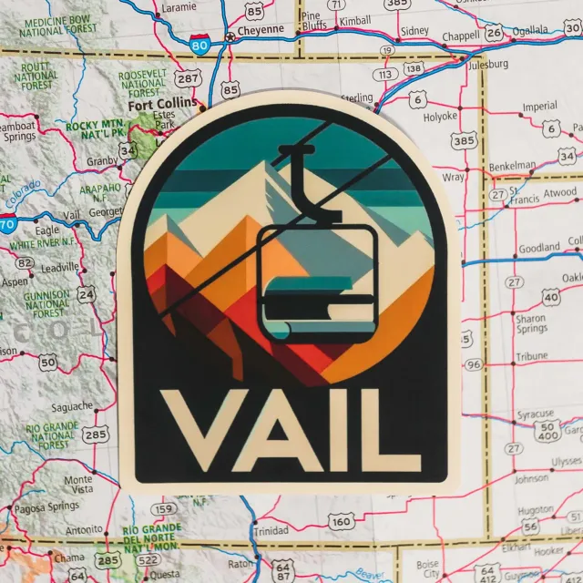 Vagabond Heart Vail Colorado klistermærke 76 mm vinyl