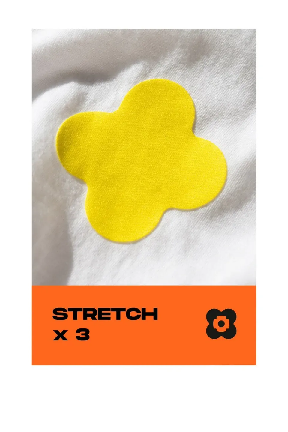 FabPatch Stretch Yellow Flowers lapper 3-pak gul