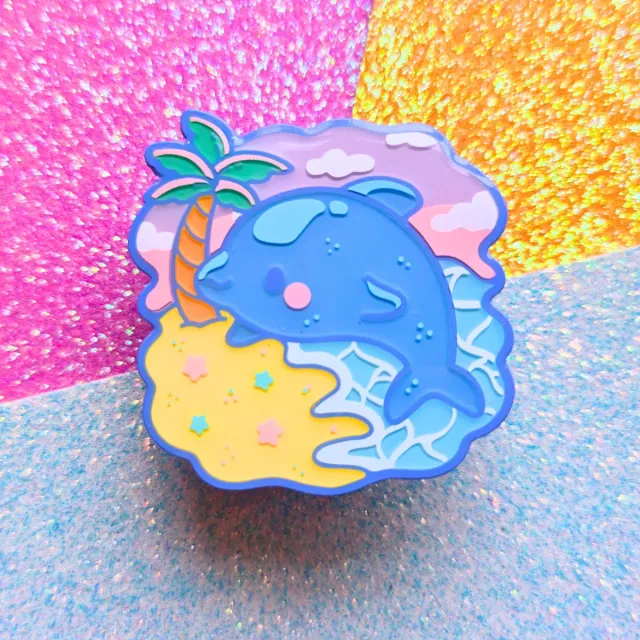 Appleminte Tropical Dolphin pin soft emalje 38 mm epoxy