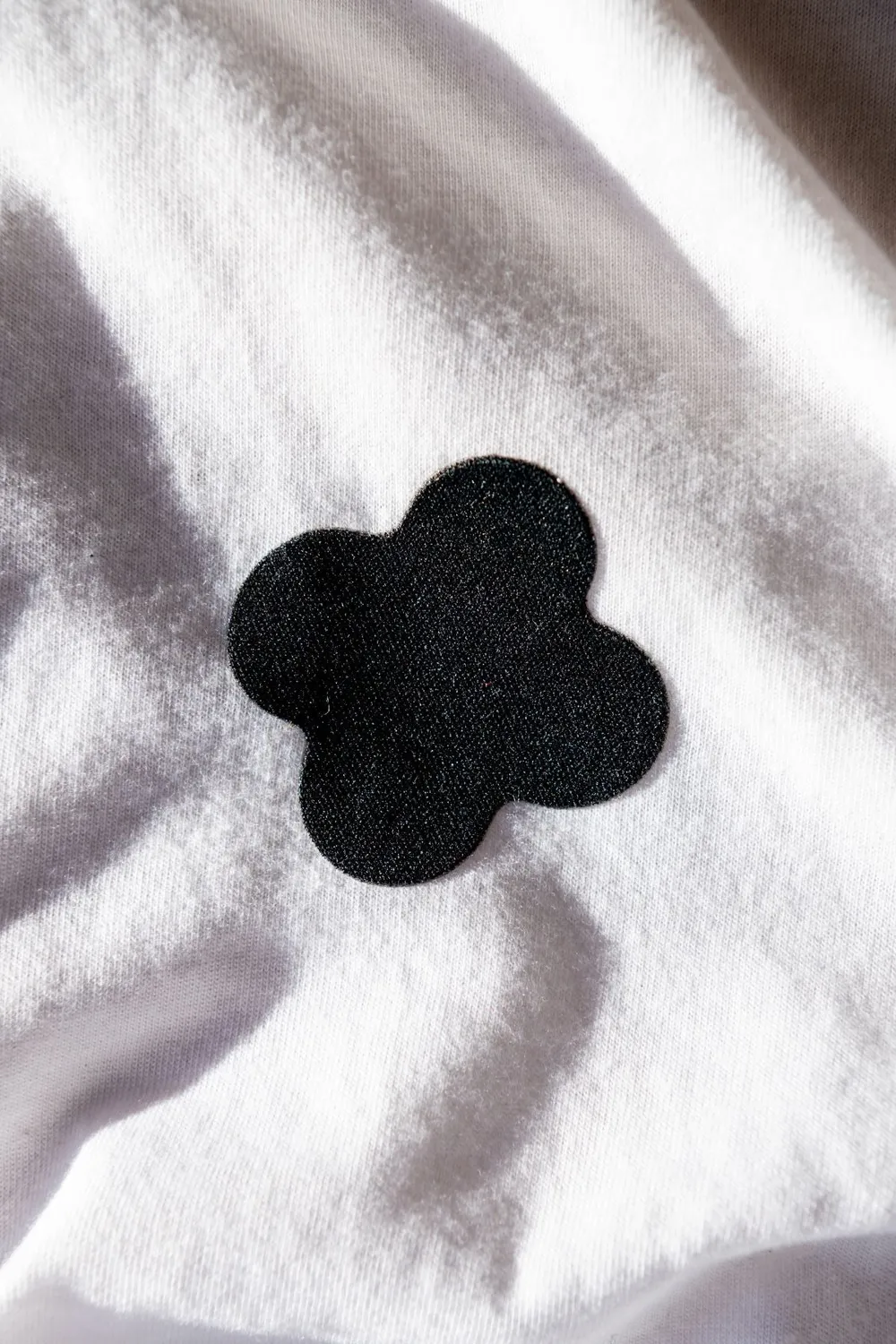FabPatch Stretch Black mini flowers tekstillapper 4-pak