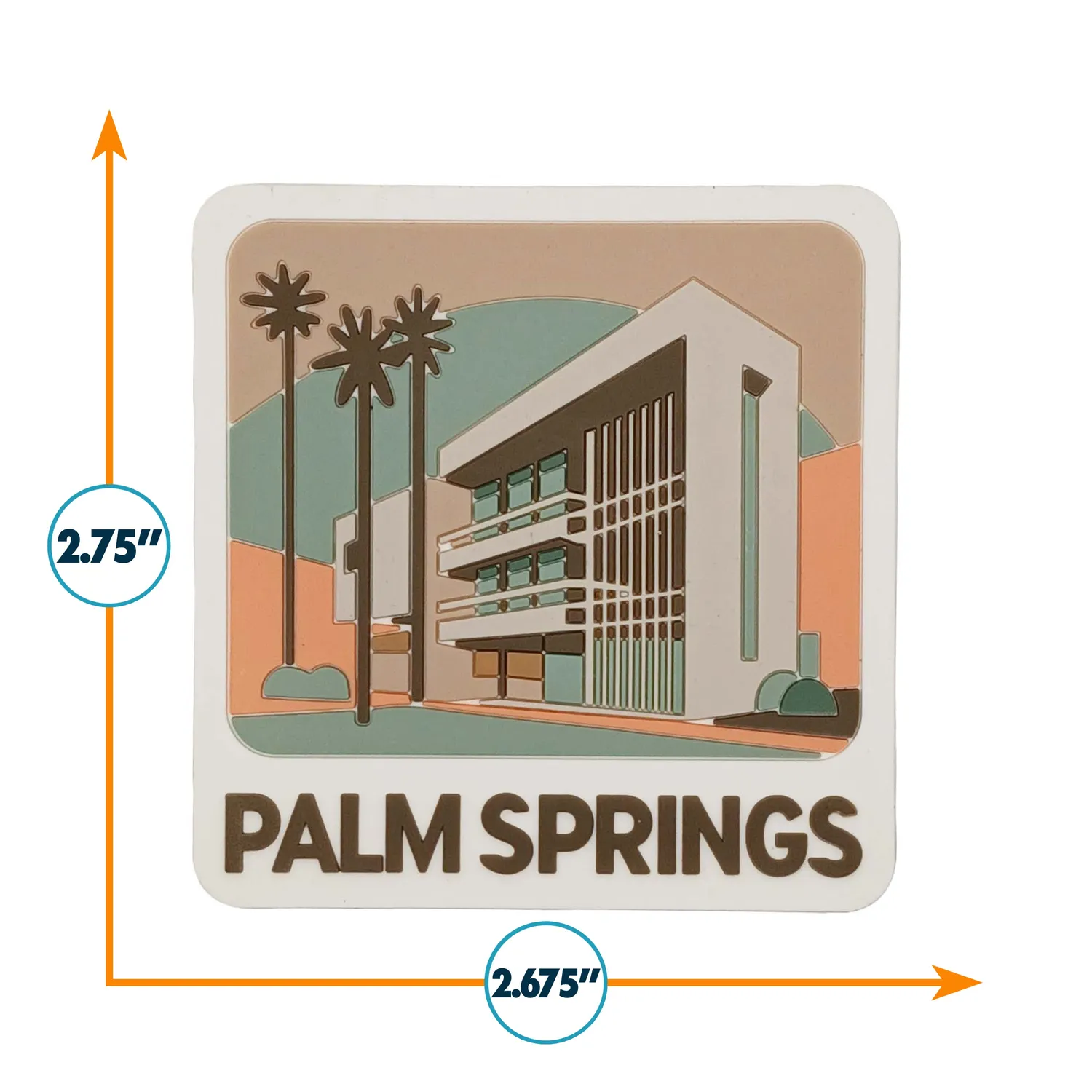 Vagabond Heart Palm Springs PVC magnet 3D 70 mm