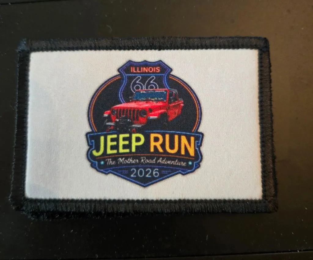 Pull Patch Custom 4 linjer patch sort med tekst