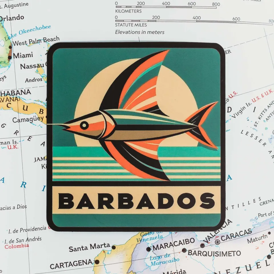 Vagabond Heart Barbados klistermærke vinyl vejrbestandig