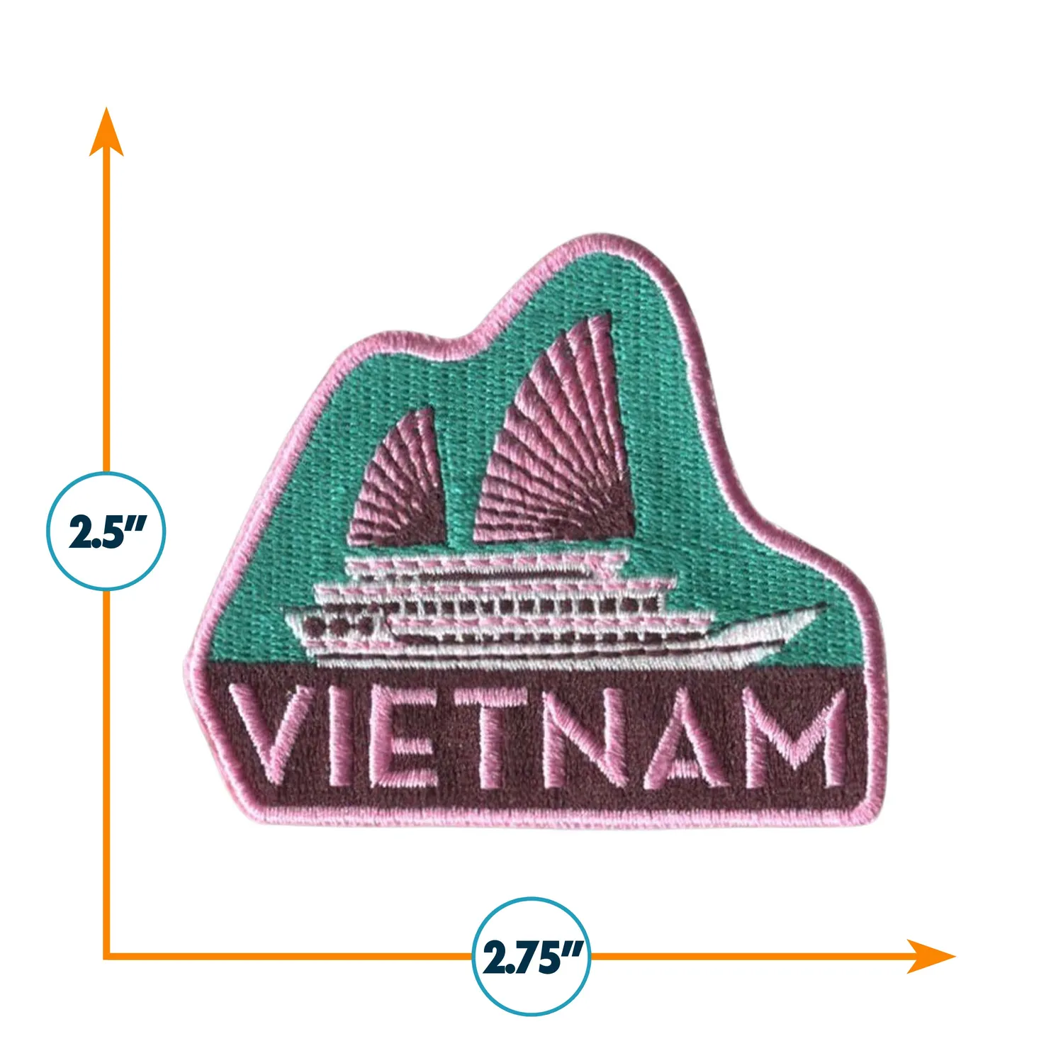 Vagabond Heart Vietnam patch broderet til denim