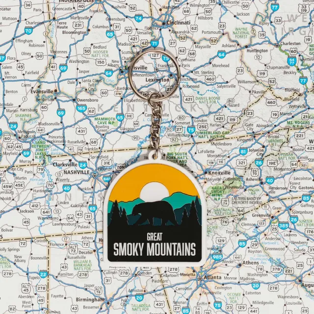 Vagabond Heart Great Smoky Mountains nøglering PVC