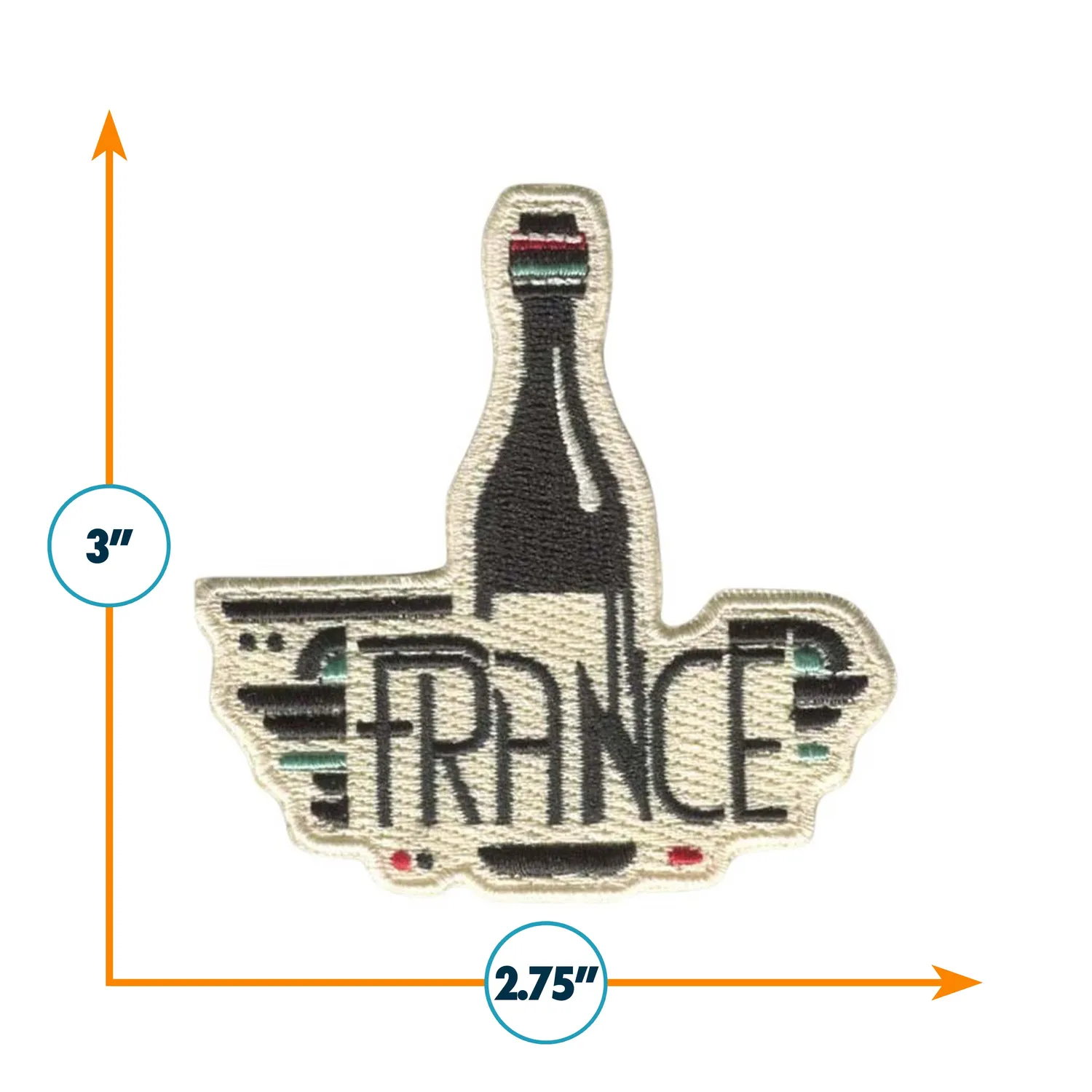 Vagabond Heart France strygemærke 76 mm broderi
