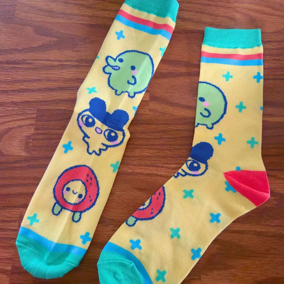 Appleminte Tamagotchi strømper str. 36-43 stretch