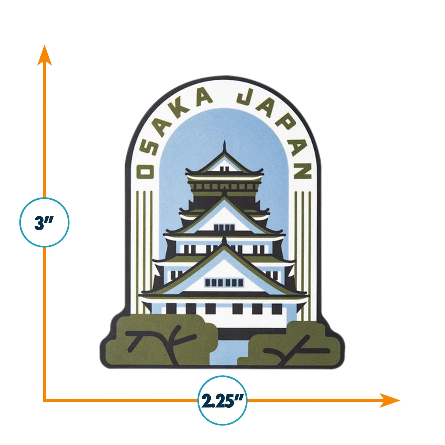 Vagabond Heart Osaka sticker vinyl klistermærke 76mm