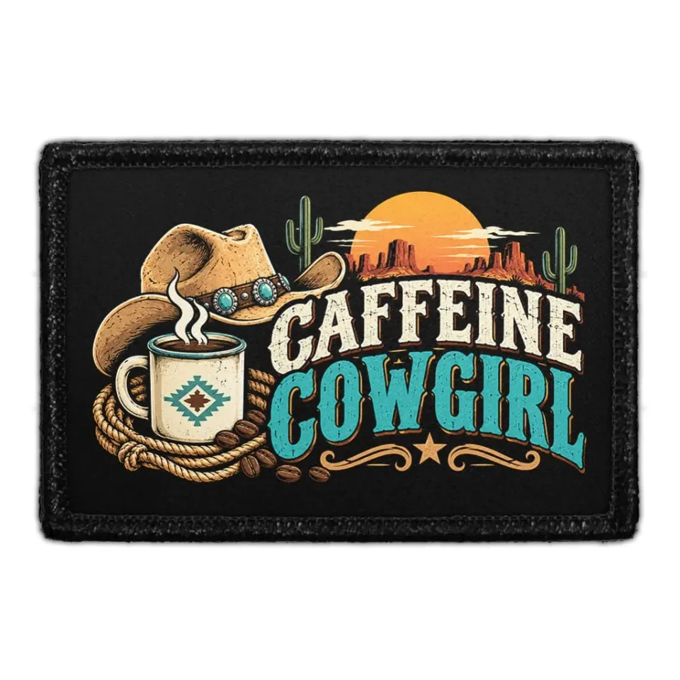 Pull Patch Caffeine Cowgirl patch 3x2 kaffe velcro