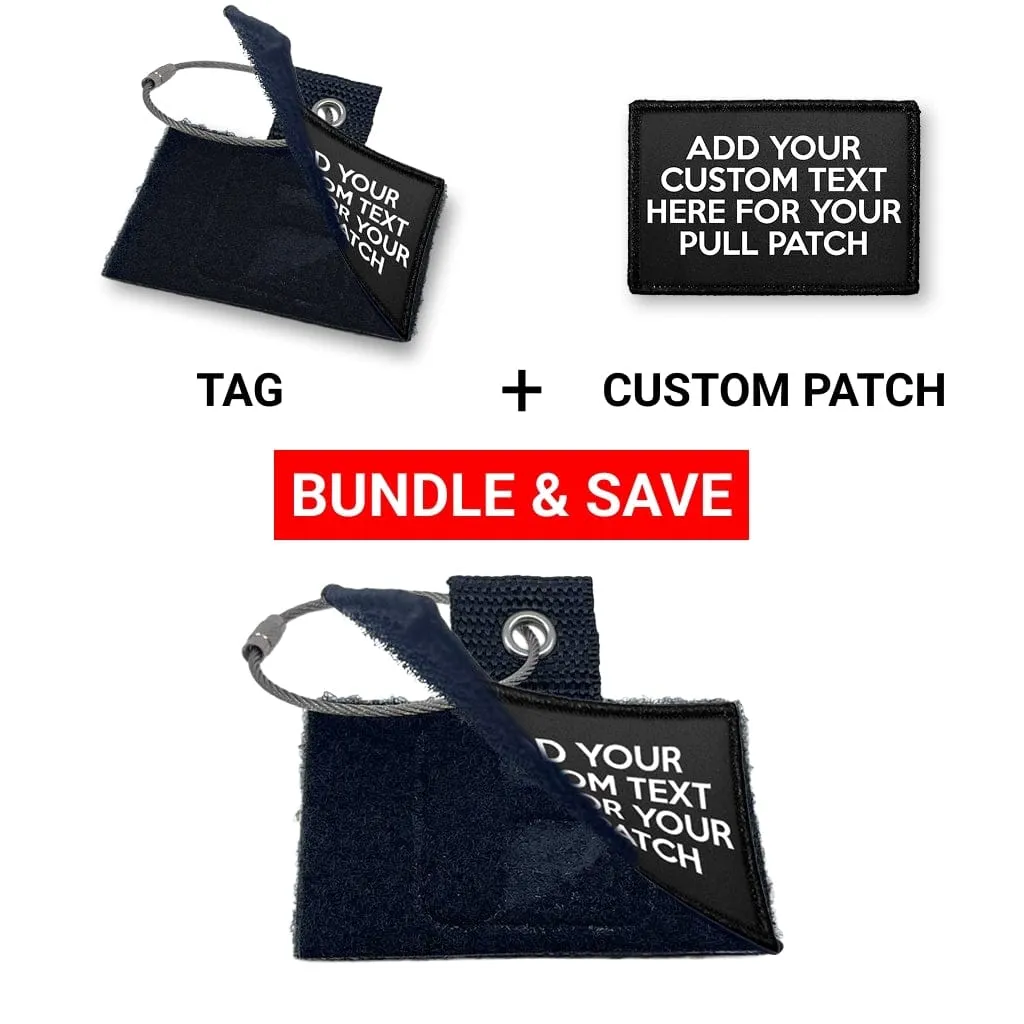 Pull Patch 4 Lines Custom Text patch bundle vandret med tag