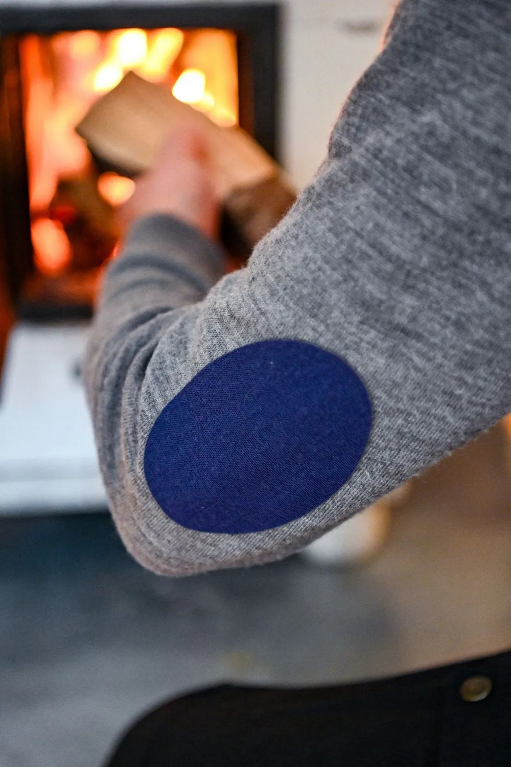 FabPatch Merino Navy reparationslapper 4-pak uld