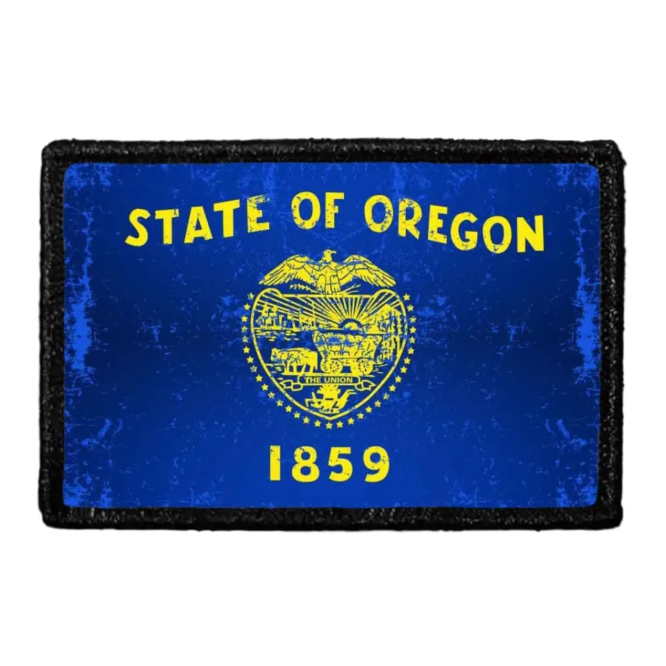 Pull Patch Oregon State Flag patch farvet vintage